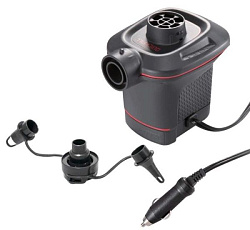 Intex, Насос электрический 12В "Quick-Fill DC" от прикуривателя, 650л/м, 3 насадки в комплекте