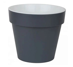 Кашпо "Протея" (3,7л) Цв.антрацит/белый (ПР20-12)