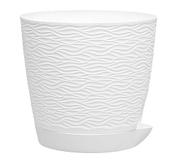 Кашпо "Блюз" (1,5л.) Цв. Белый (КШ-8681)