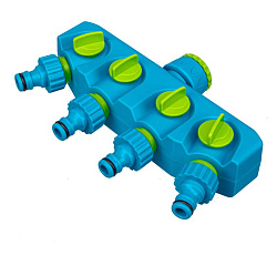 Разветвитель 4-х канальный, с внутренней резьбой 3/4-1 Palisad Luxe