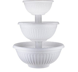 Вазон кашпо Каскад для цветов ЛИВИЯ Мраморный