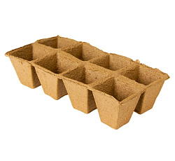 Торфяные горшочки квадратные 70x70 мм - 8 шт