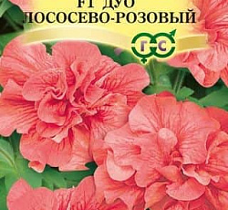 Петуния махровая многоцветковая Дуо лососево-розовый (персиковый) F1