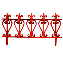 Забор декоративный Классический терракотовый, 4 секции