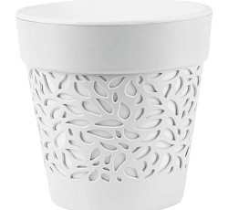 Кашпо "Блоссом" (8,3л) Цв. Белый/Белый (КШ-0504)