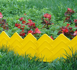 Бордюр для клумб Б-03 (Желтый), 13 секций