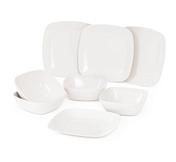 Набор тарелок "Квадро" 8 шт (белый)