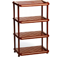 Полка в прихожую УНИВЕРСАЛ Коричневый, 4 секции