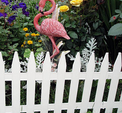 Забор декоративный Колышки №1 белые, 7 секций