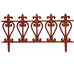 Забор декоративный Классический коричневый, 4 секции