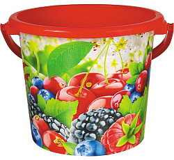Ведро пластиковое 5л. "Ягоды" (ВР-7818)