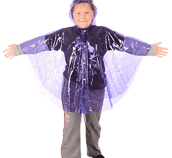 Плащ-дождевик Детский (пончо) XS, 1 шт