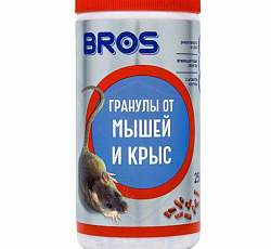 БРОС Гранулы от крыс и мышей, 250 г