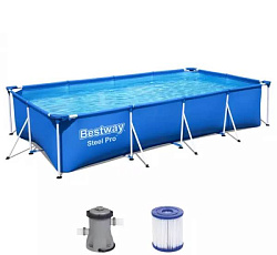 Bestway, Каркасный бассейн Steel Pro 400х211х81см, 5700л, фил.-насос 1249л/ч
