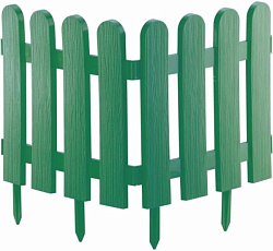 Забор декоративный №7 Штакетник зеленый, 7 секций