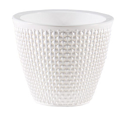 Кашпо "Ротанг" (1,6л.) Цв. Белый/Белый (КШ-6467)