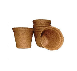 Торфяной горшочек круглый 60x60 мм, 1 шт