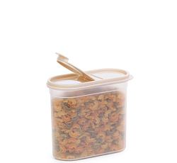 Емкость для сыпучих продуктов "Фиеста" 1,65л с клапаном (бежевый)