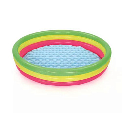 Bestway, Детский надувной бассейн 152х30см "Лето" с надувным дном, 211л, от 2 лет