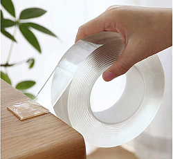 Нано-лента двусторонняя клейкая многоразовая 1 м