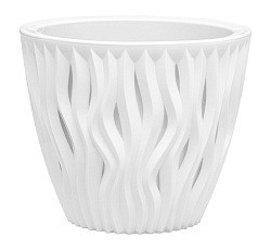 Кашпо "Вдохновение" (1,6л.) Цв. Белый/Белый (КШ-5737)