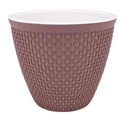 Кашпо "Ротанг" (2,25л.) Цв. Мокко (КШ-7950)