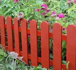 Забор декоративный №7 Штакетник терракот, 7 секций